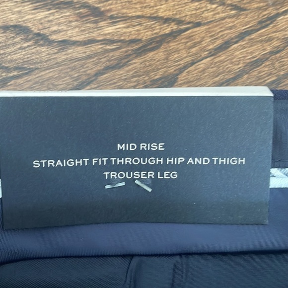 Banana Republic Navy Blue Mid-Rise Trouser Leg Logan Pants - Picture 5 of 7